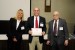 Prof. Suzanne Lunsford and Dr. Nagib Callaos giving Dr. Luay Wahsheh an award certificate in appreciation for his presentation oriented to inter-disciplinary communication entitled: "Increasing Awareness on Social Engineering Attacks."